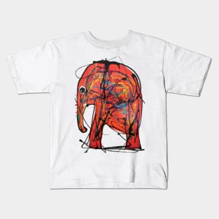 Colorful Elephant Art Kids T-Shirt